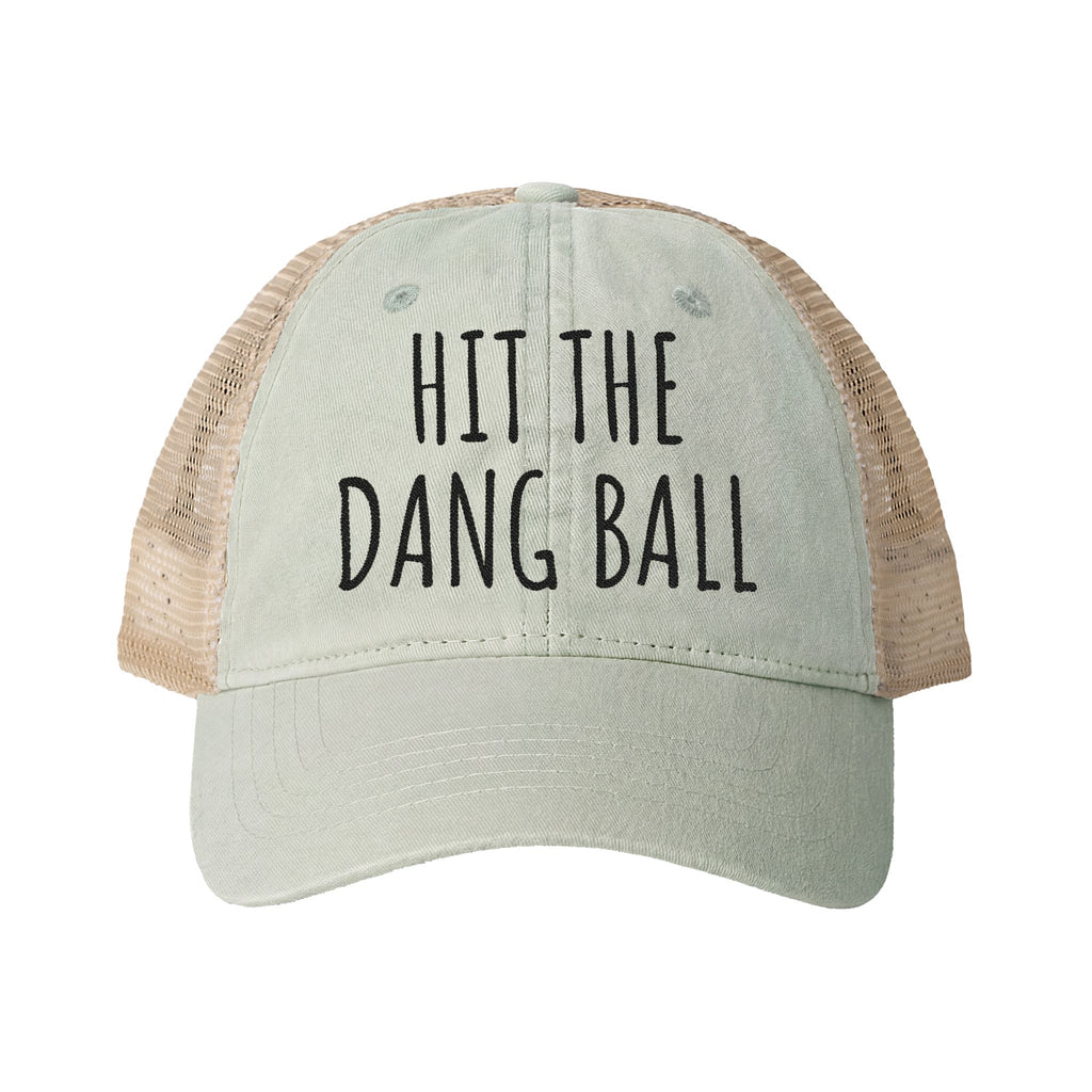 Hit the Dang Ball Women's Washed Mesh-Back Cap