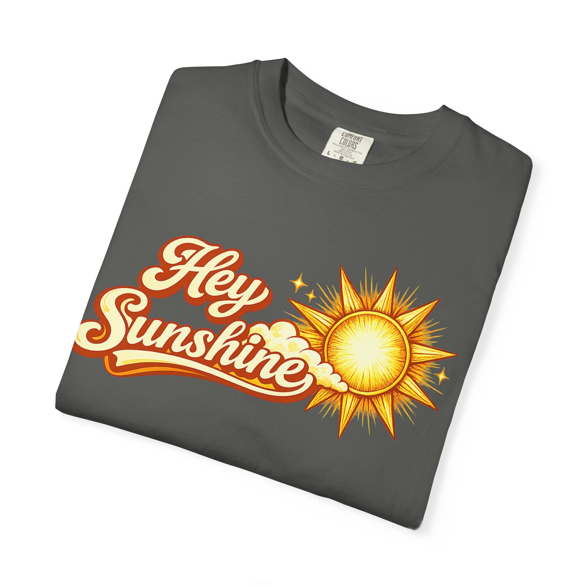 Hey Sunshine T-Shirt — Retro Sun Graphic Tee