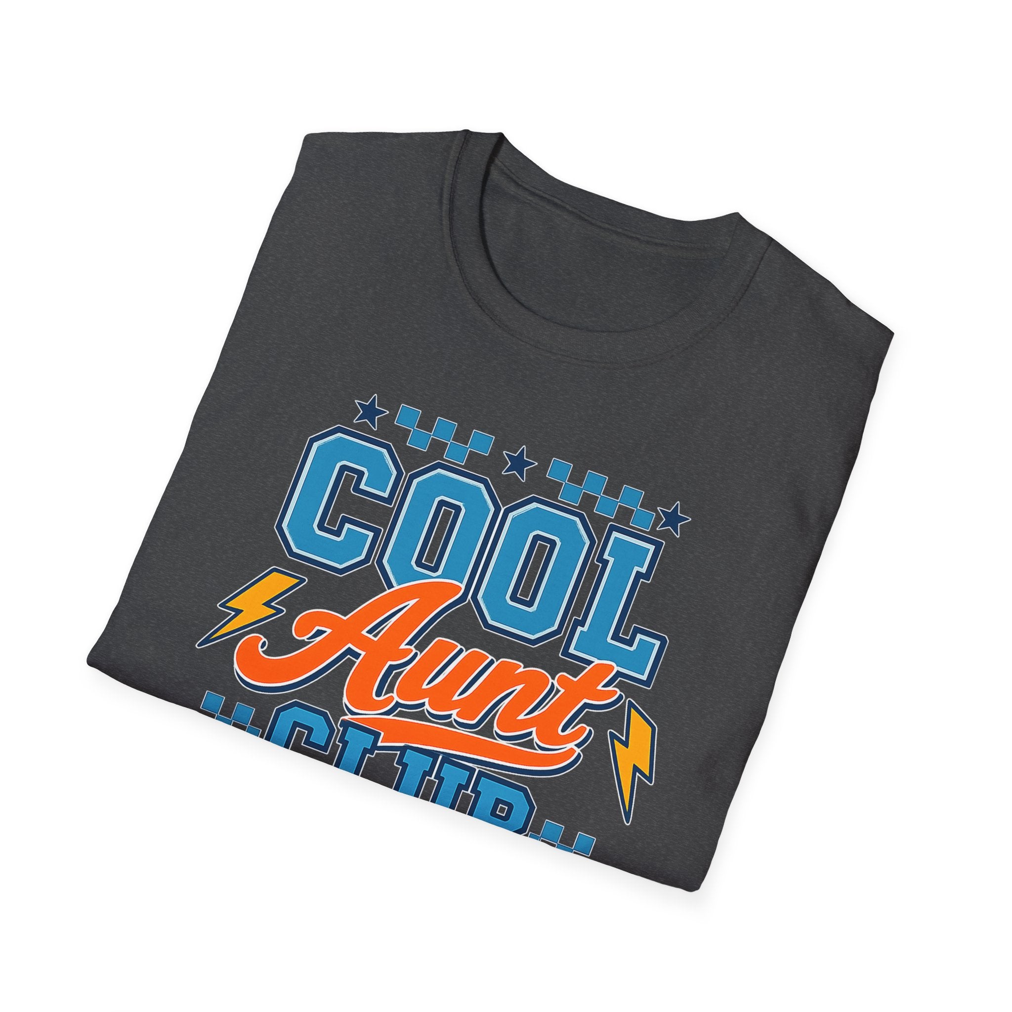 Cool Aunt Club T-Shirt | Retro Lightning Graphic