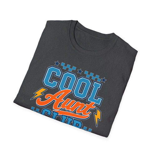 Cool Aunt Club T-Shirt | Retro Lightning Graphic