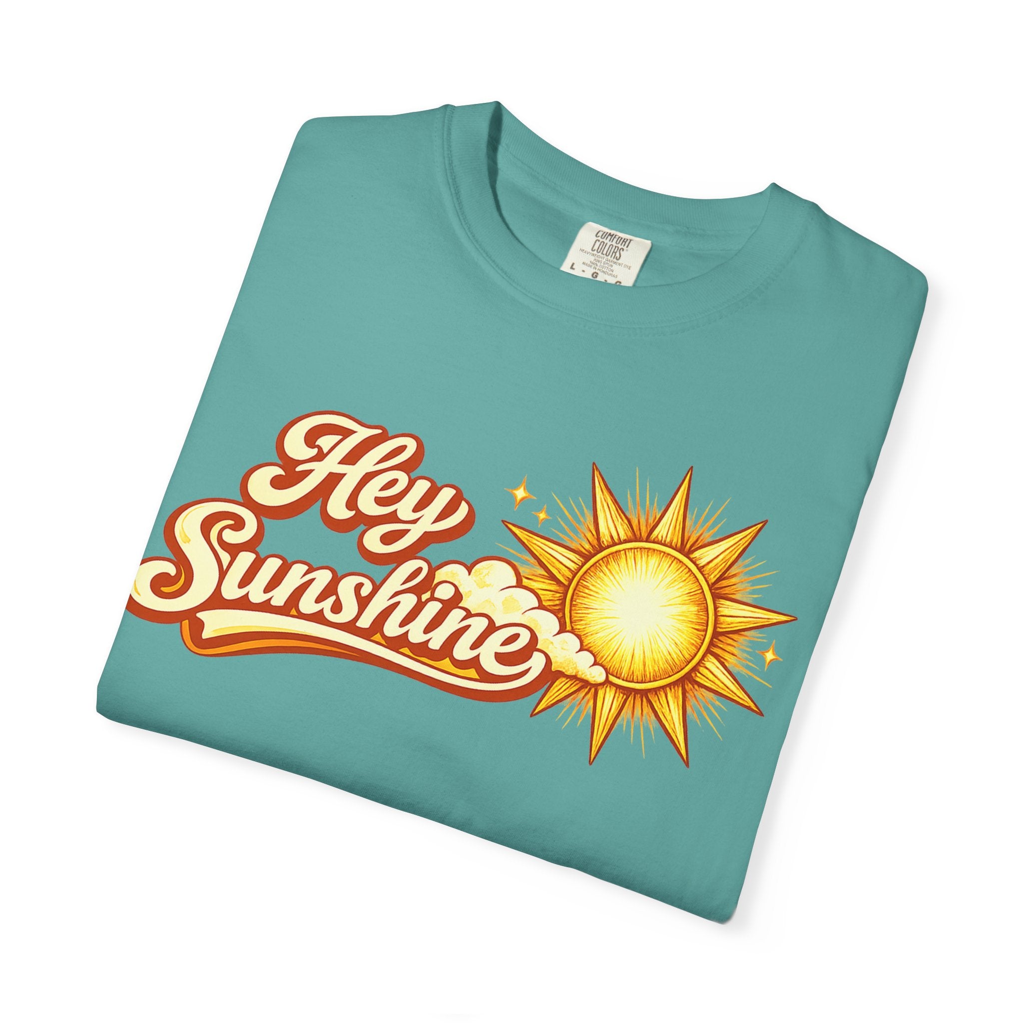 Hey Sunshine T-Shirt — Retro Sun Graphic Tee