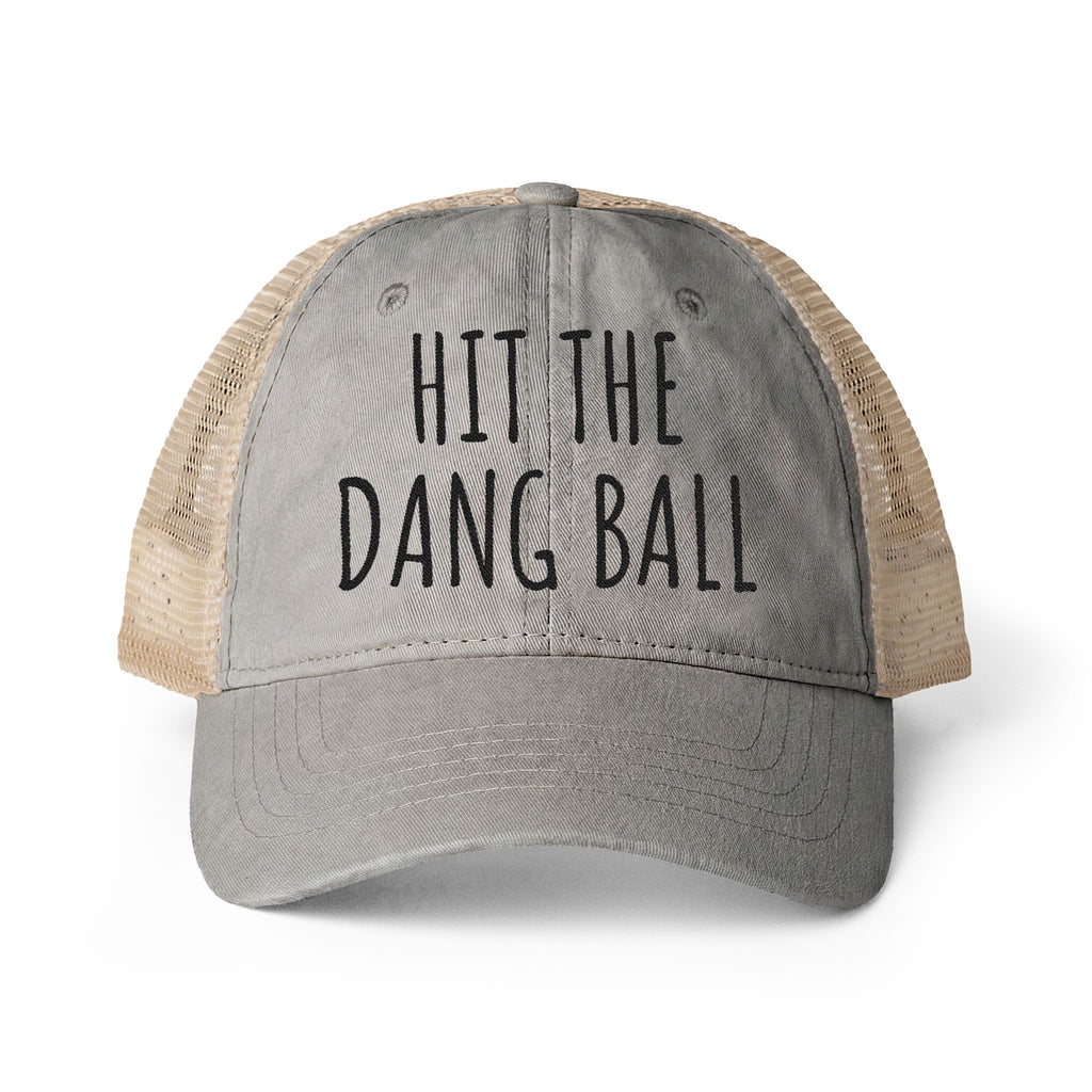 Hit the Dang Ball Women's Washed Mesh-Back Cap