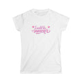 Women's Tee - "I Could Be Meaner" Pink Script Casual Graphic Shirt