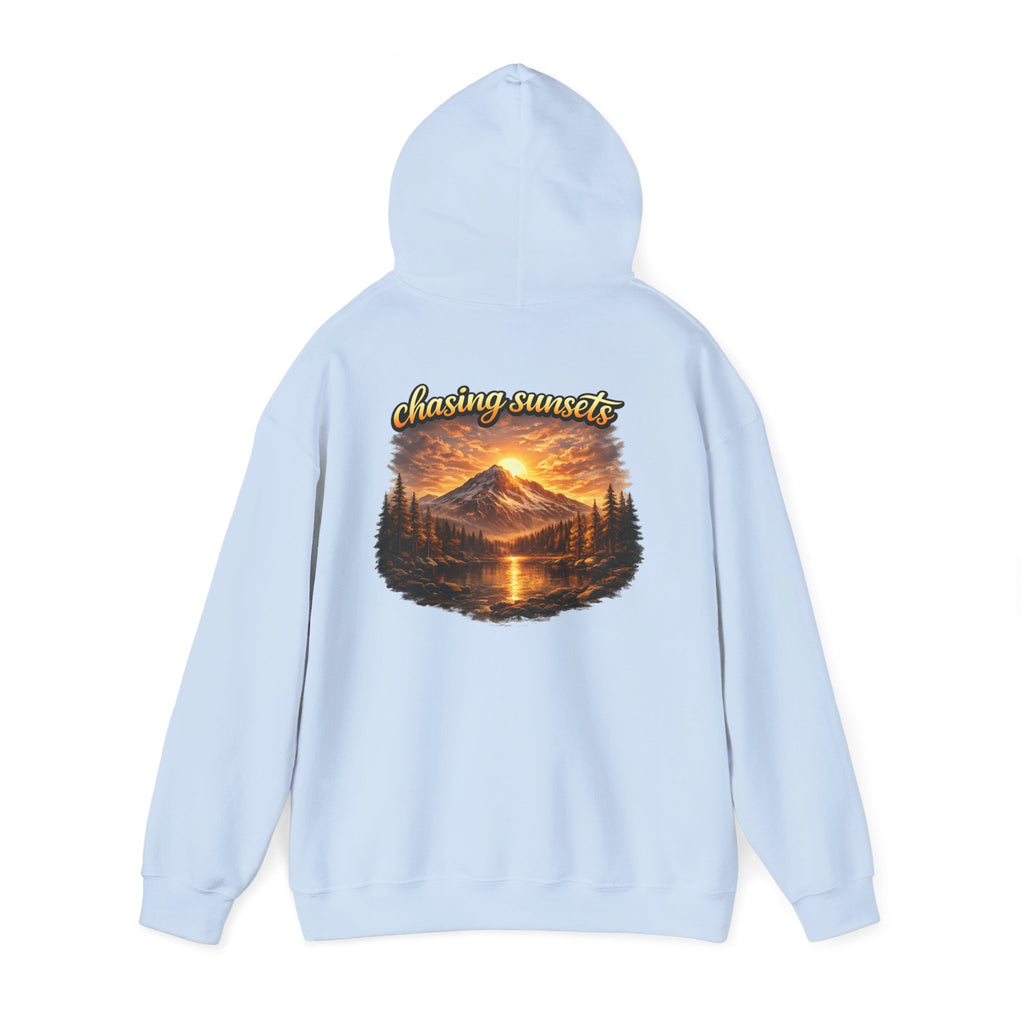 Sunset Mountain Hoodie – 'Chase Sunsets' Scenic Mountain Sunset Pullover