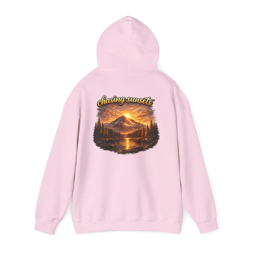 Sunset Mountain Hoodie – 'Chase Sunsets' Scenic Mountain Sunset Pullover