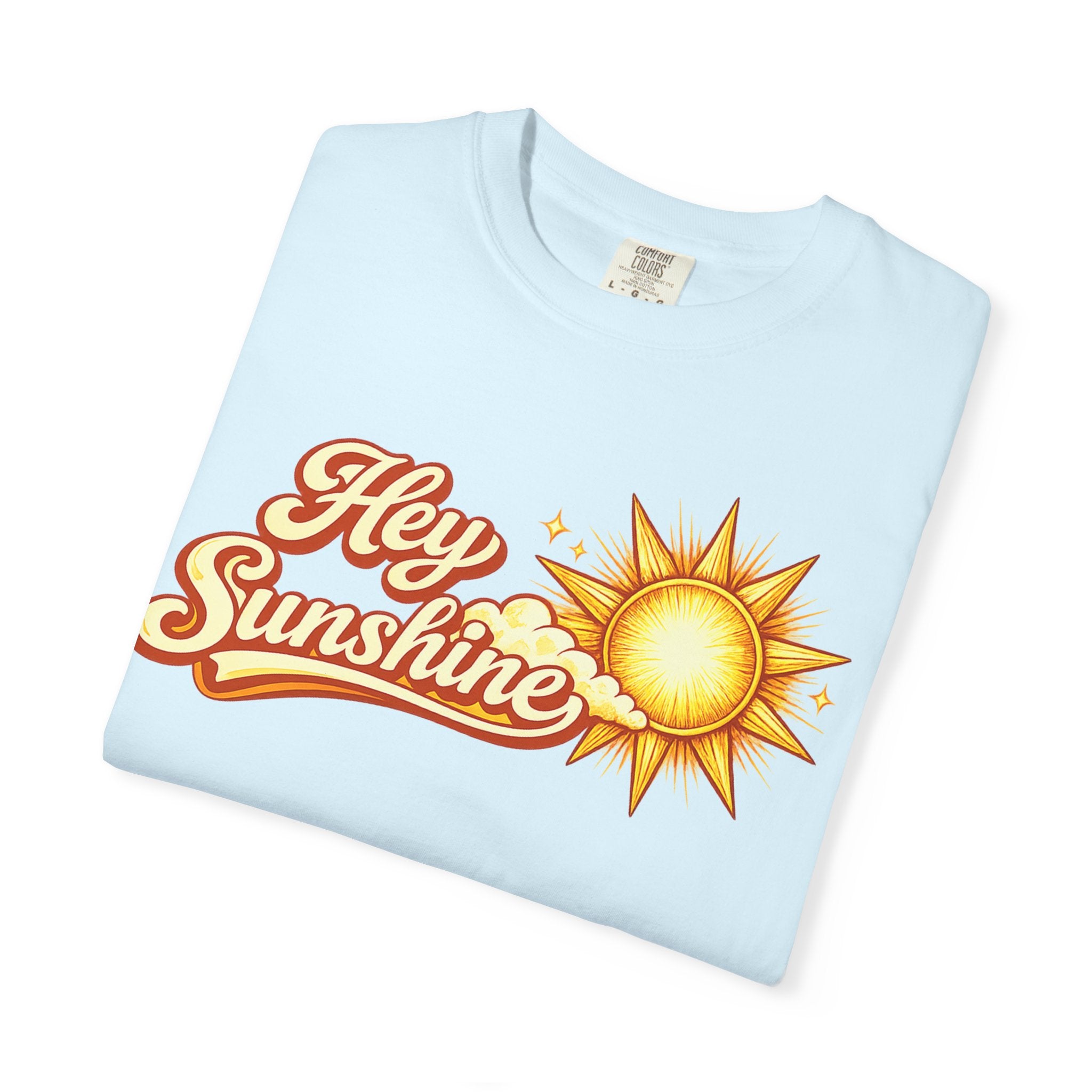 Hey Sunshine T-Shirt — Retro Sun Graphic Tee