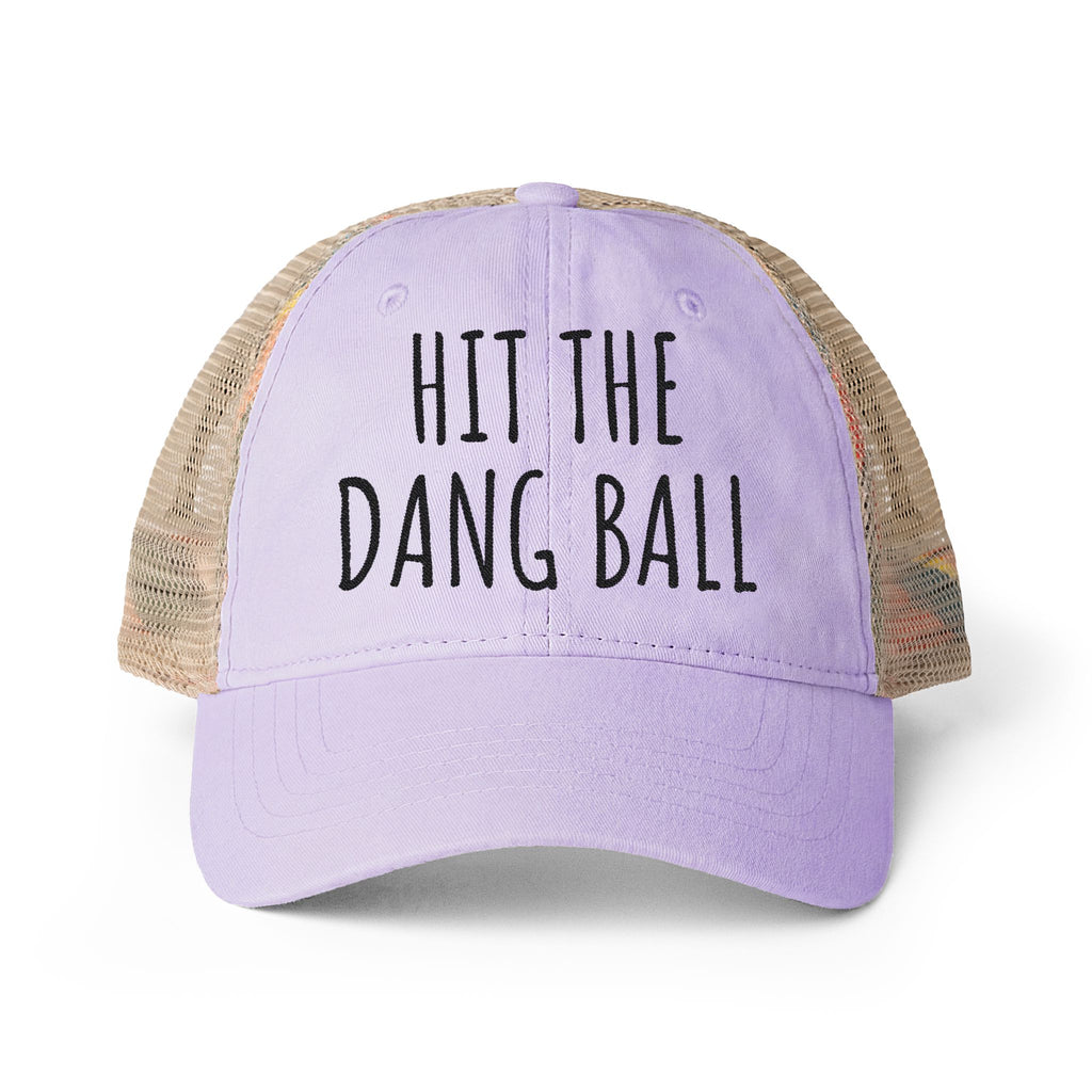 Hit the Dang Ball Women's Washed Mesh-Back Cap