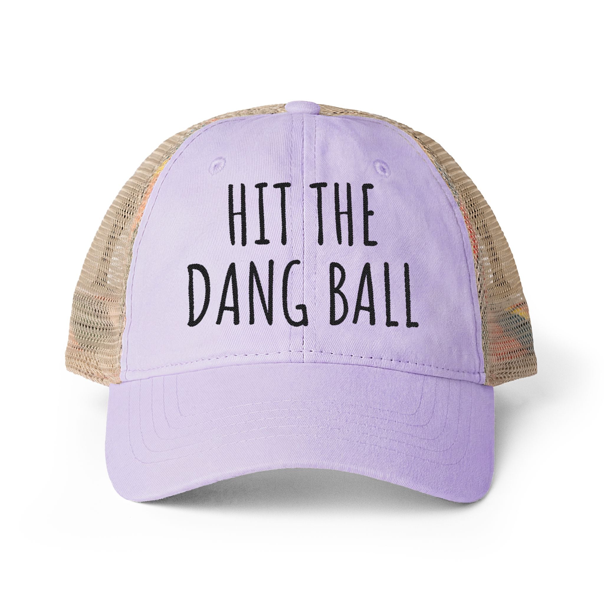 Hit the Dang Ball Women's Washed Mesh-Back Cap