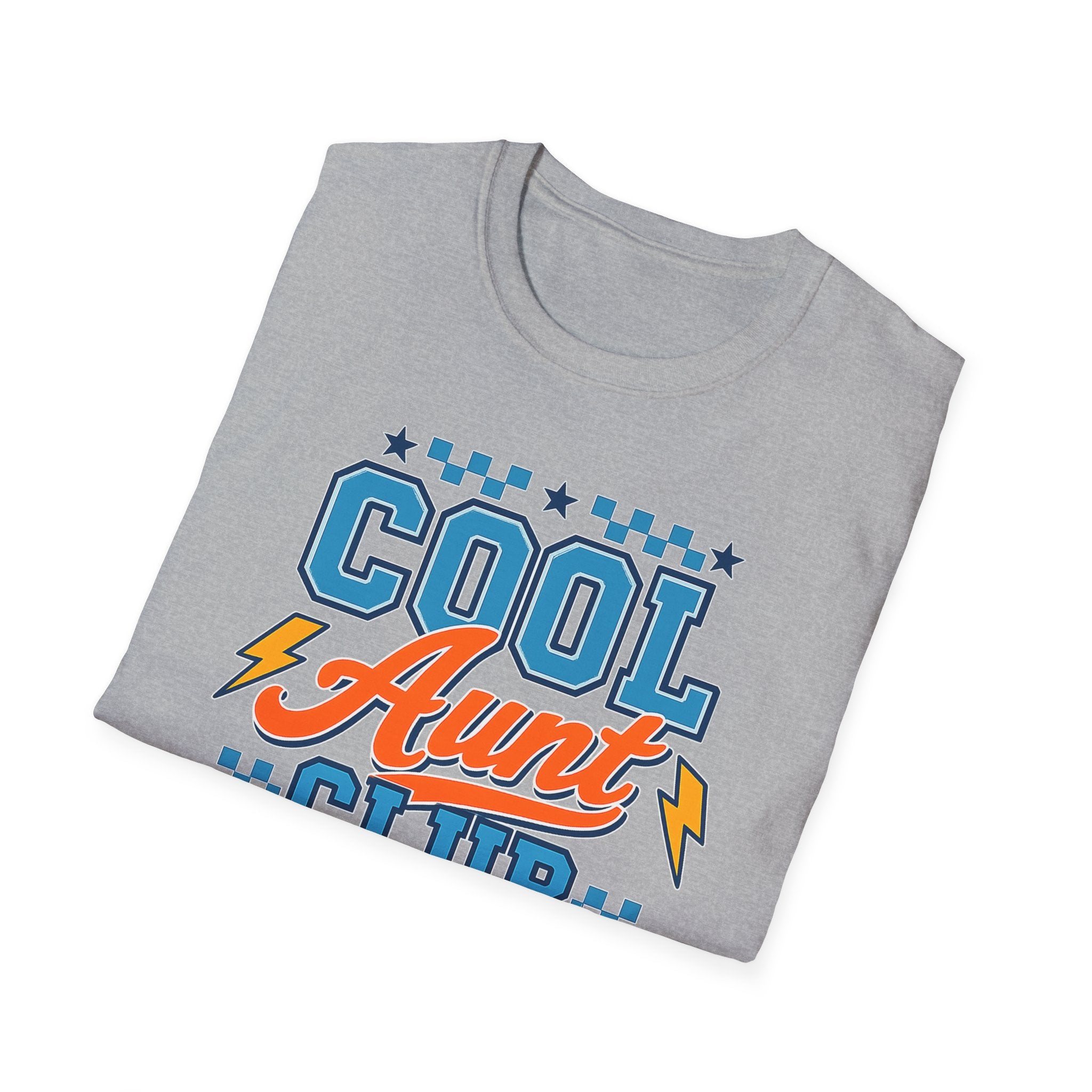 Cool Aunt Club T-Shirt | Retro Lightning Graphic