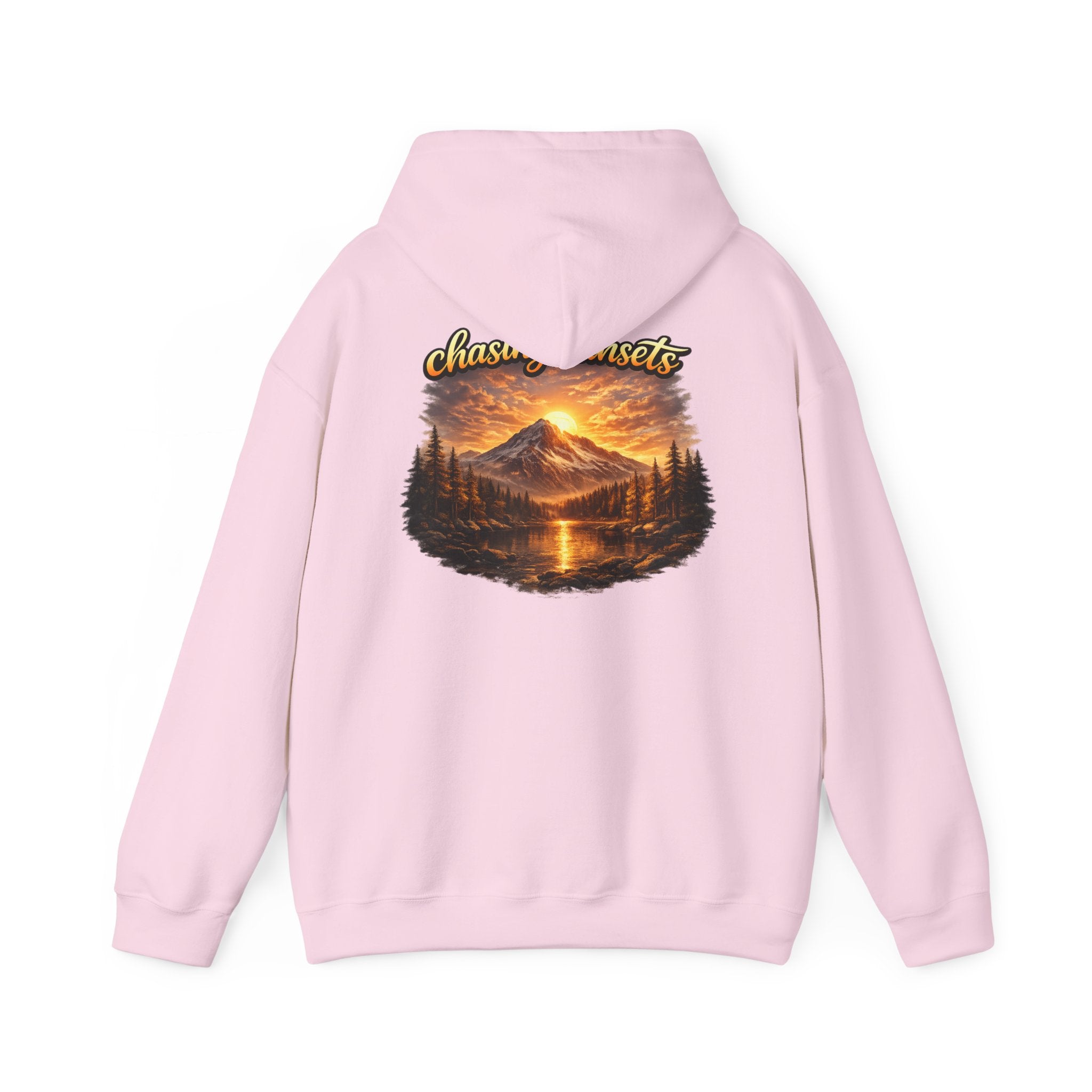 Sunset Mountain Hoodie – 'Chase Sunsets' Scenic Mountain Sunset Pullover