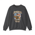 America 250th Anniversary Crewneck Sweatshirt — Patriotic Cowboy Flag Design