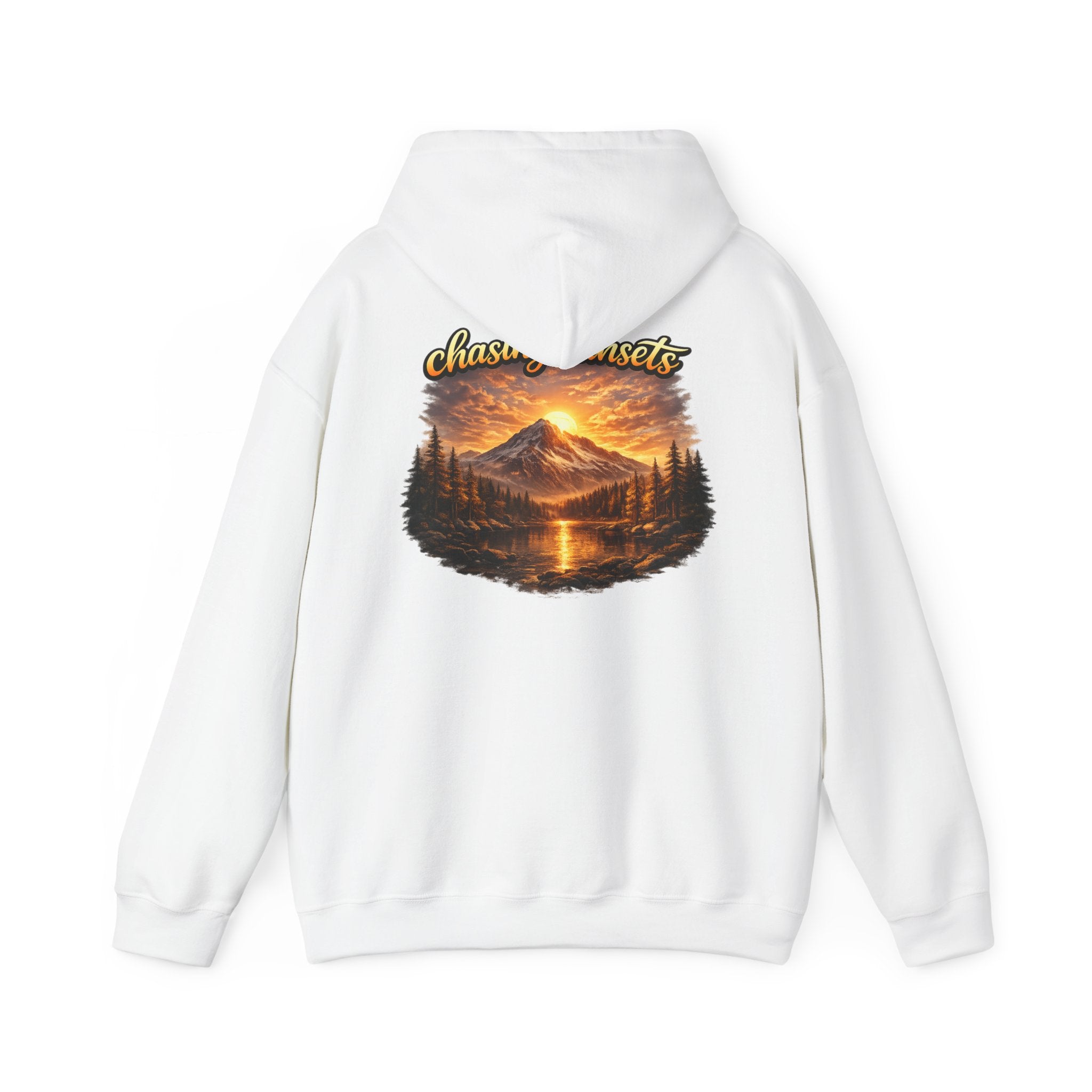 Sunset Mountain Hoodie – 'Chase Sunsets' Scenic Mountain Sunset Pullover