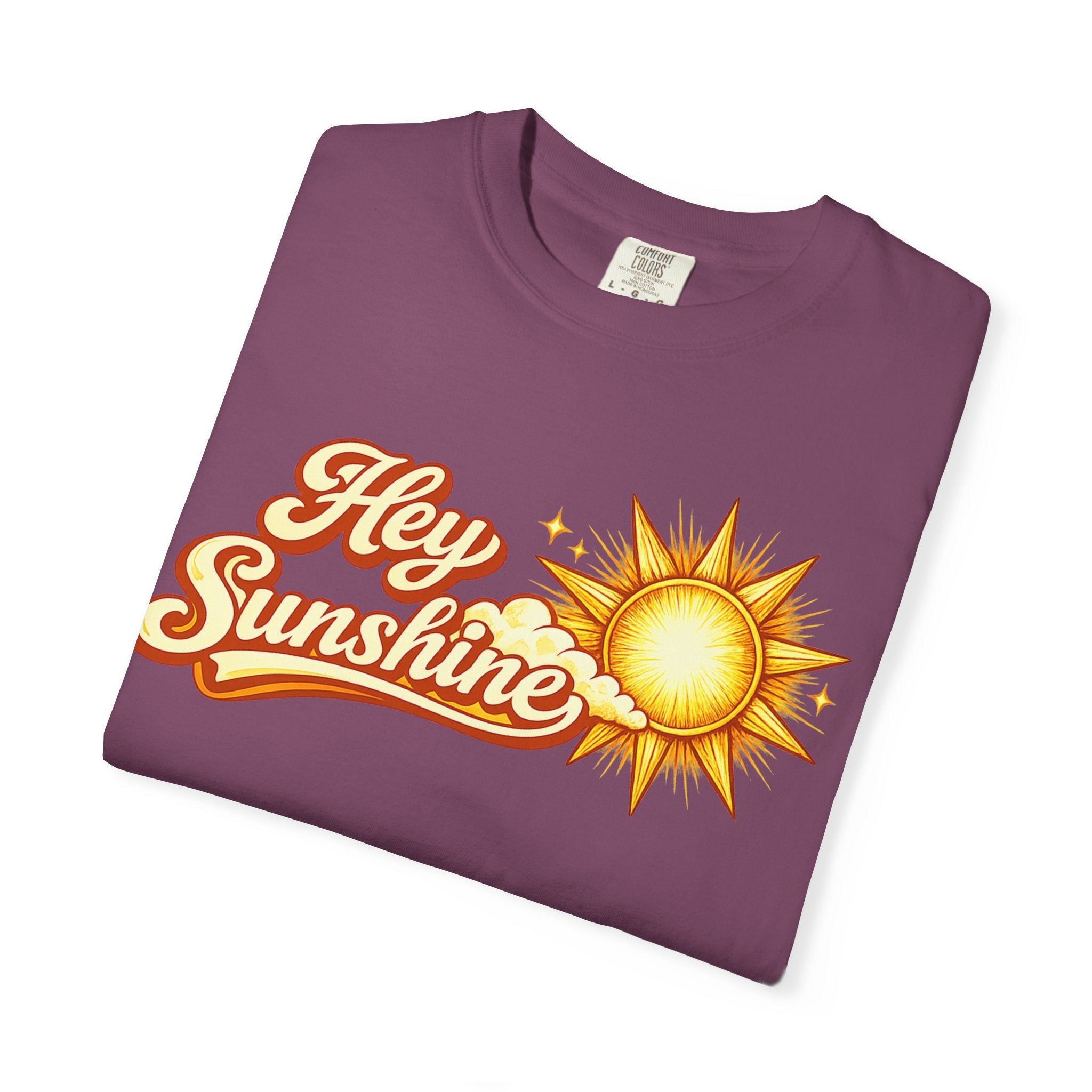 Hey Sunshine T-Shirt — Retro Sun Graphic Tee