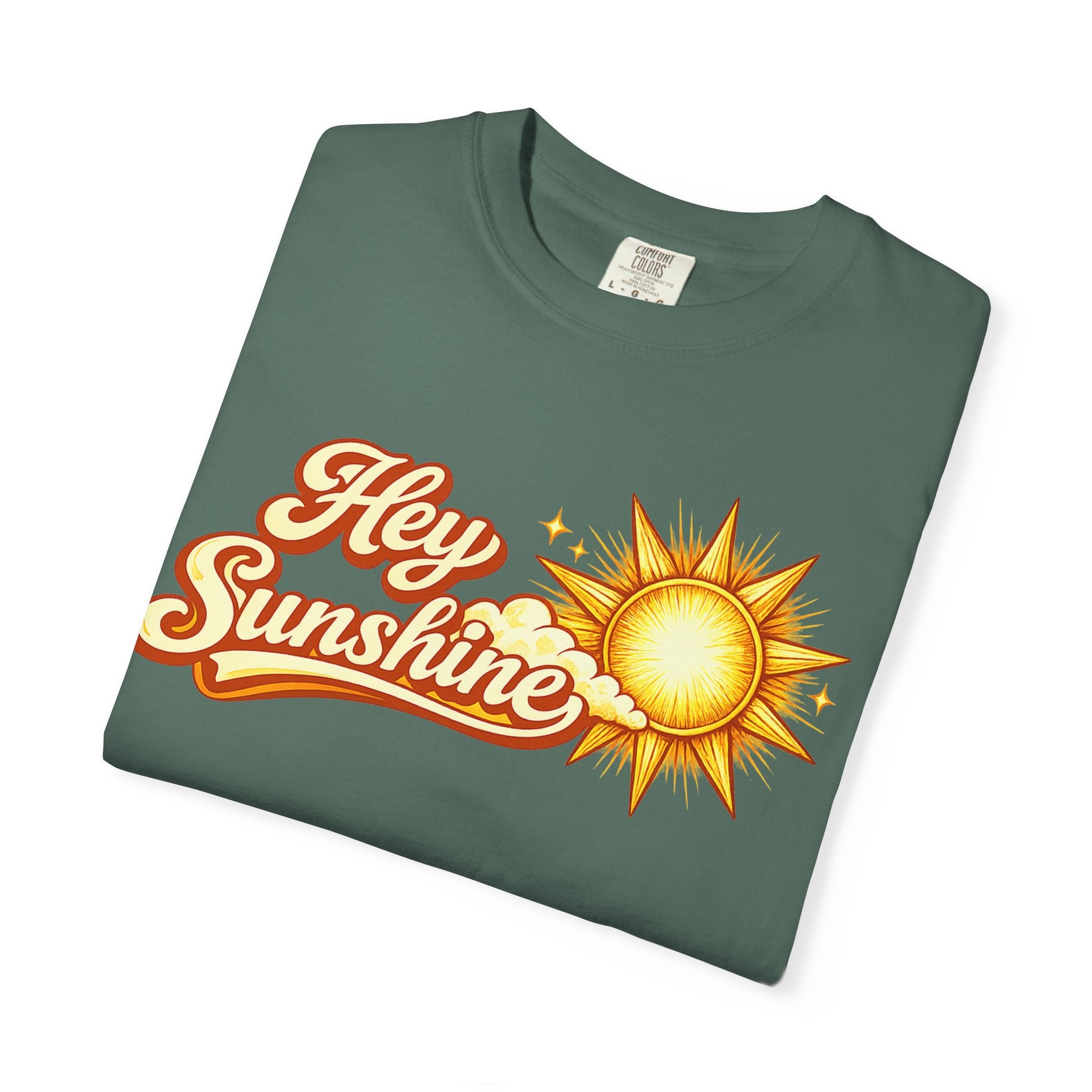 Hey Sunshine T-Shirt — Retro Sun Graphic Tee