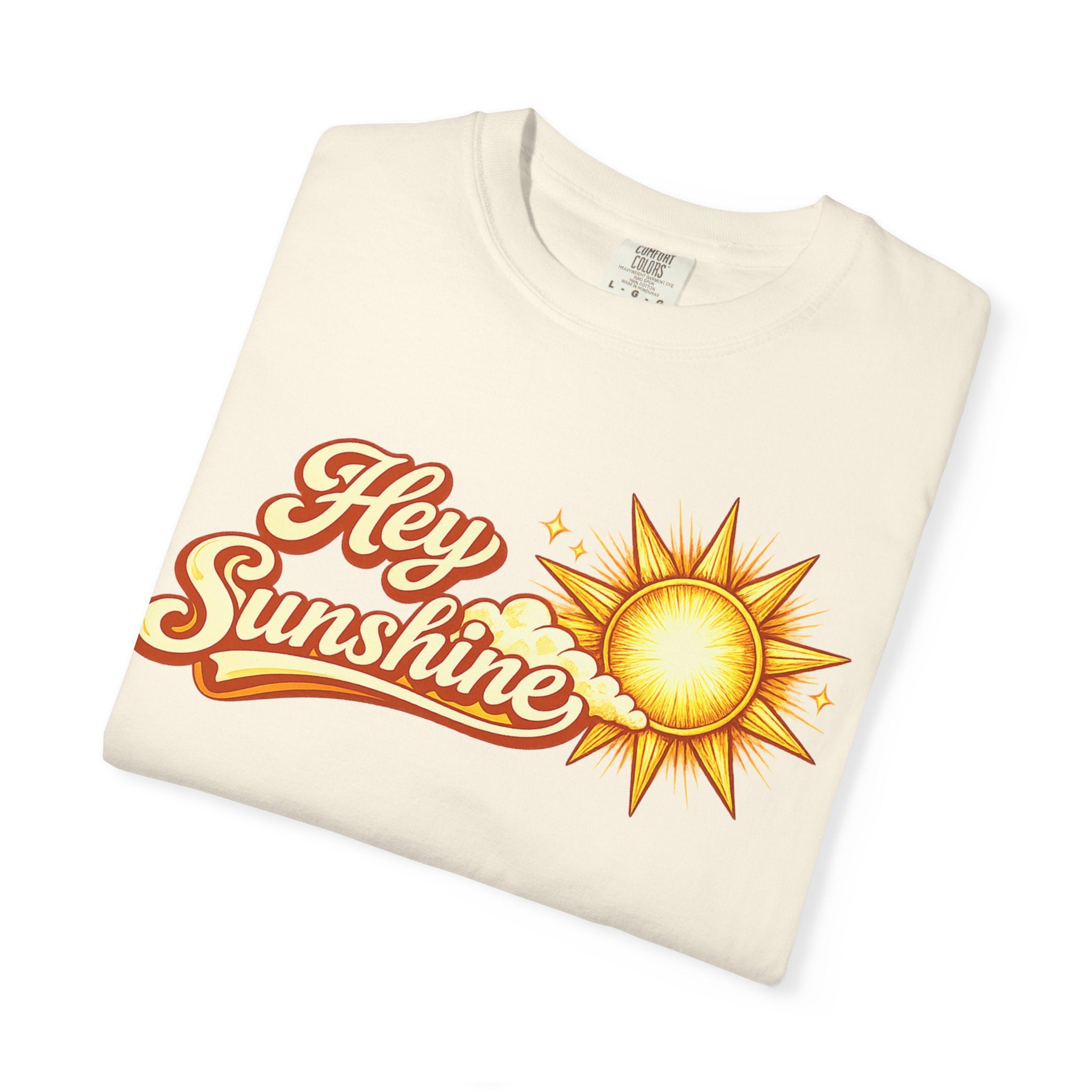 Hey Sunshine T-Shirt — Retro Sun Graphic Tee