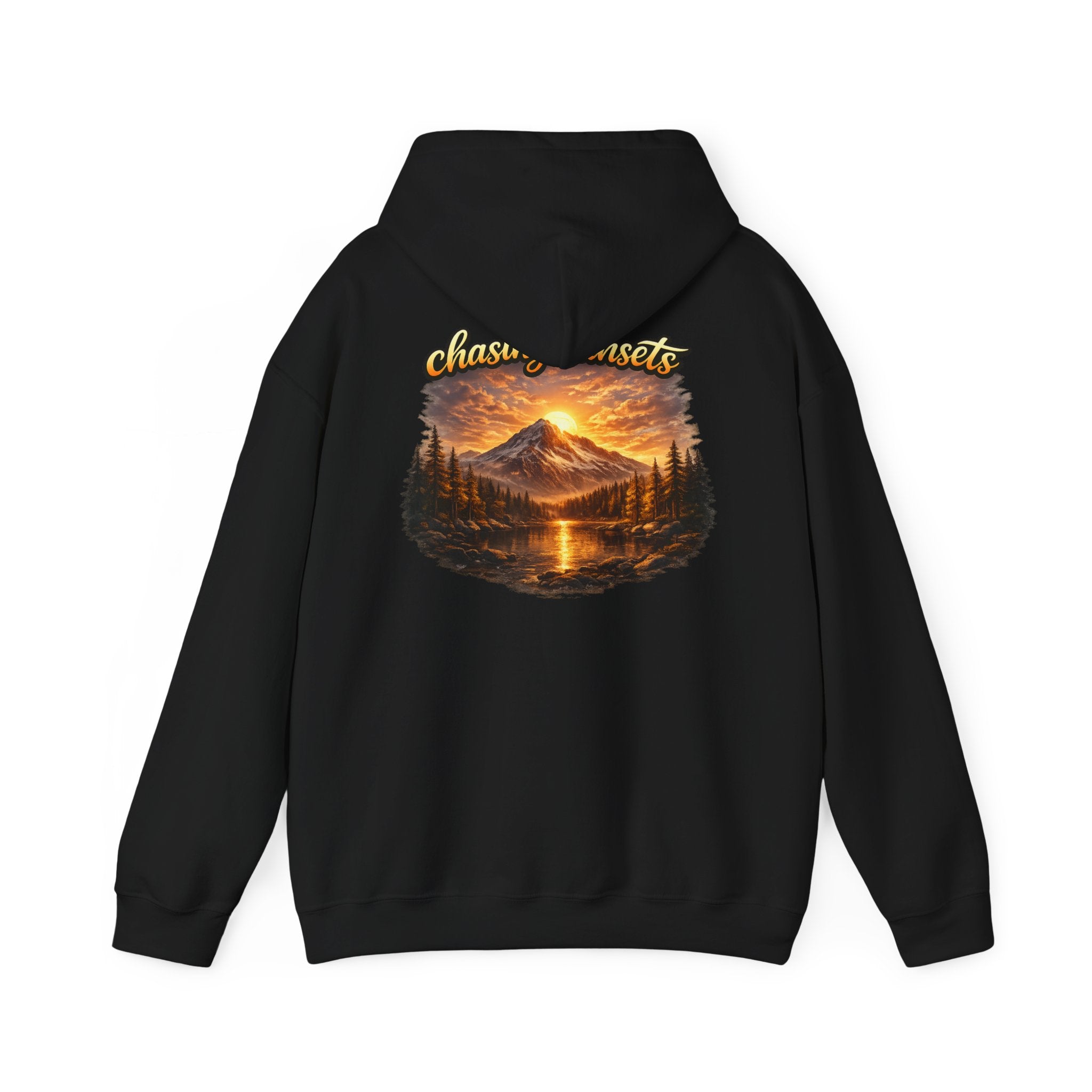Sunset Mountain Hoodie – 'Chase Sunsets' Scenic Mountain Sunset Pullover