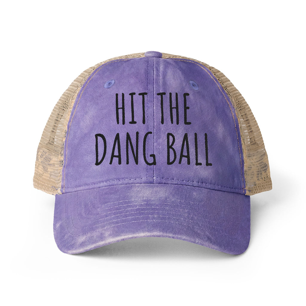 Hit the Dang Ball Women's Washed Mesh-Back Cap