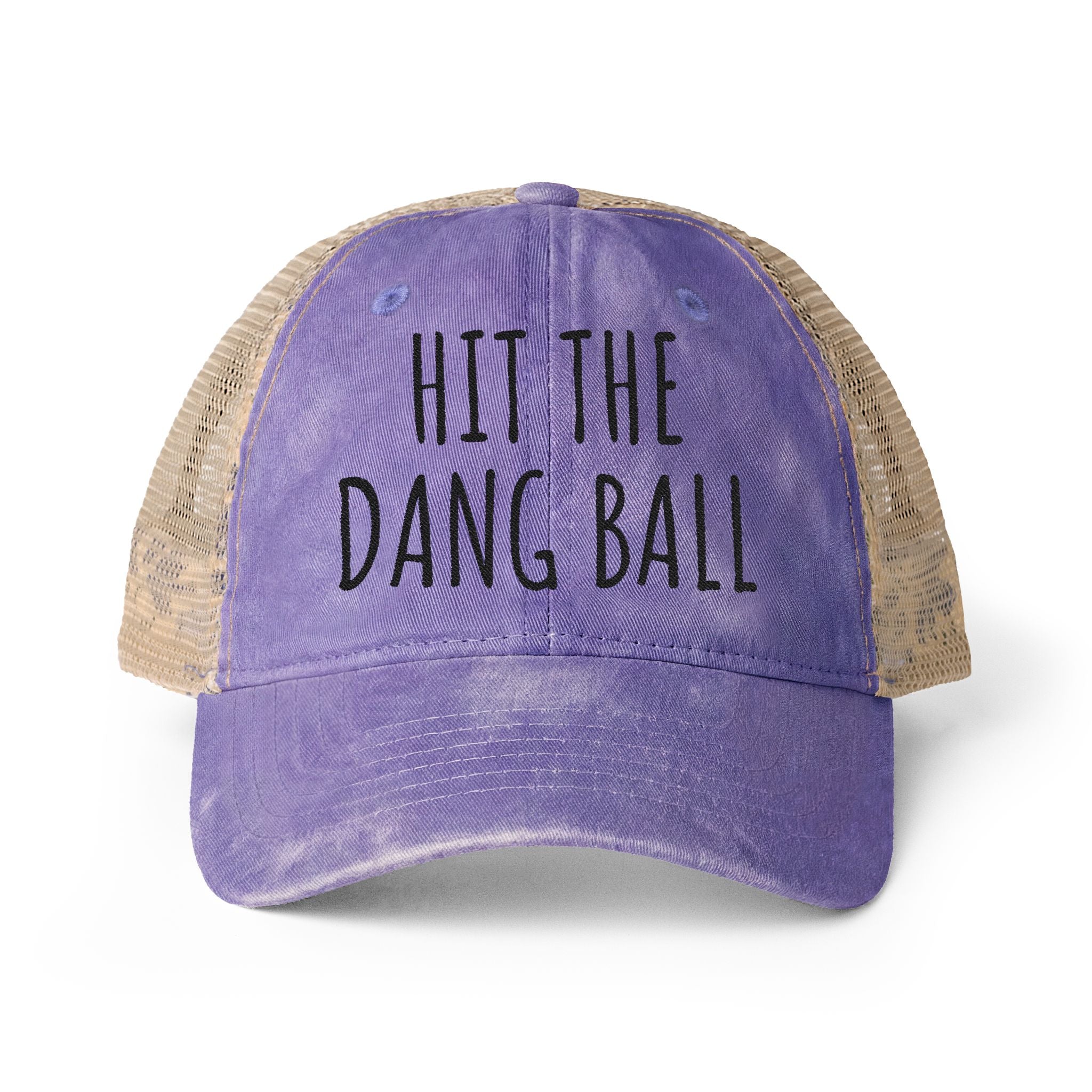 Hit the Dang Ball Women's Washed Mesh-Back Cap