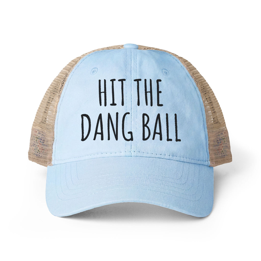 Hit the Dang Ball Women's Washed Mesh-Back Cap