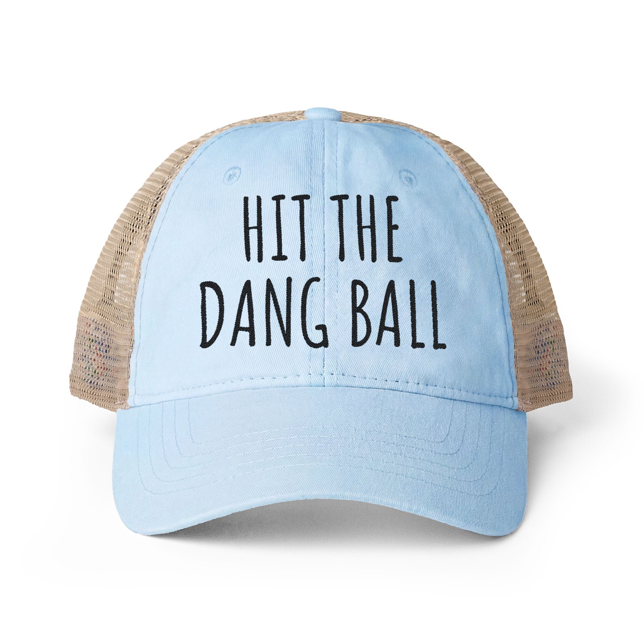 Hit the Dang Ball Women's Washed Mesh-Back Cap