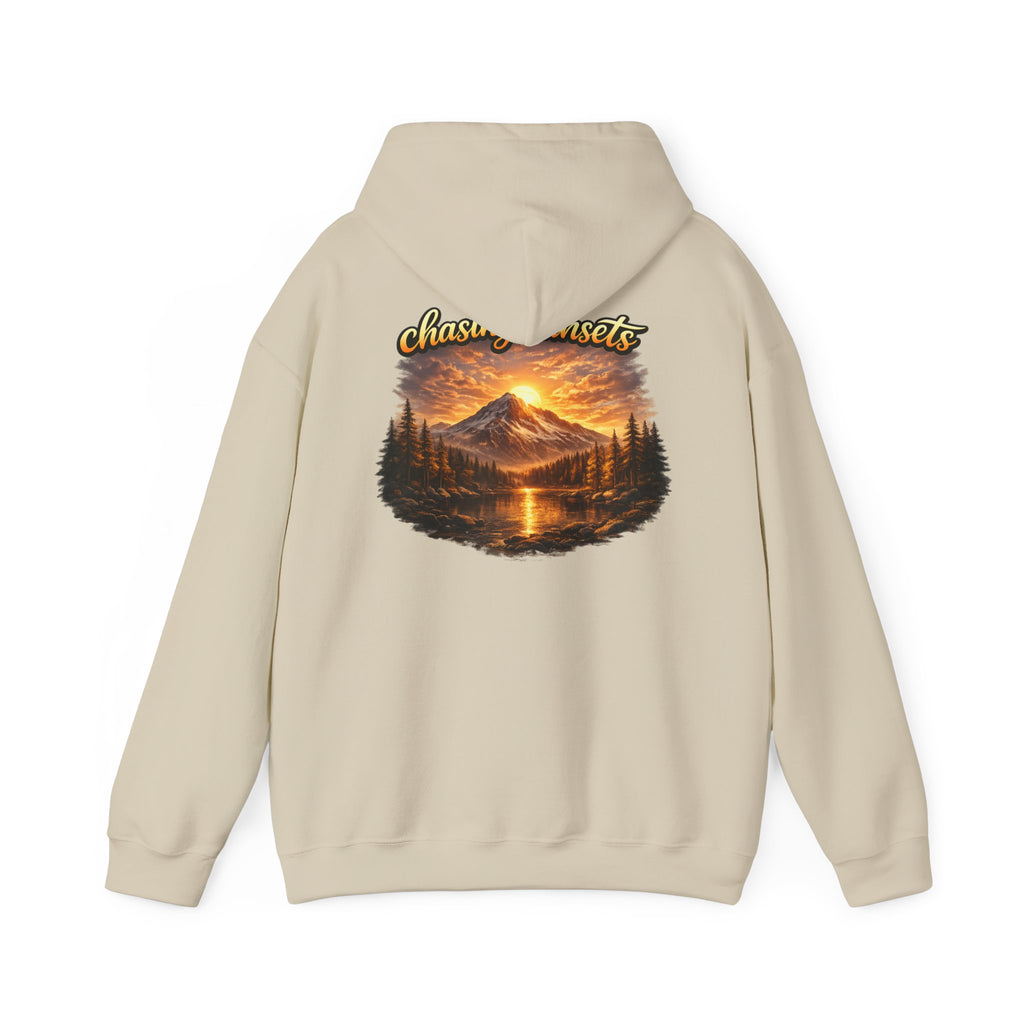 Sunset Mountain Hoodie – 'Chase Sunsets' Scenic Mountain Sunset Pullover