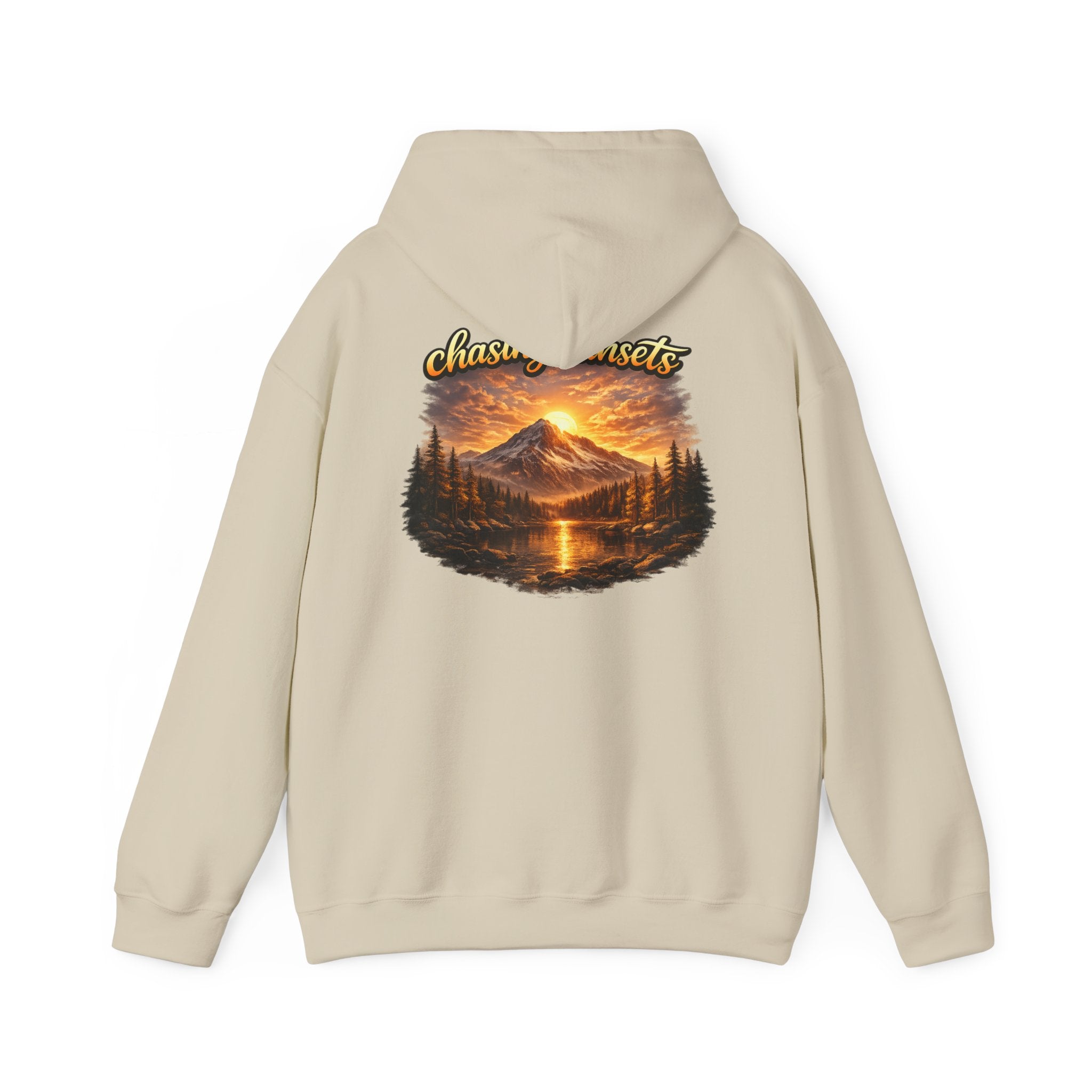 Sunset Mountain Hoodie – 'Chase Sunsets' Scenic Mountain Sunset Pullover