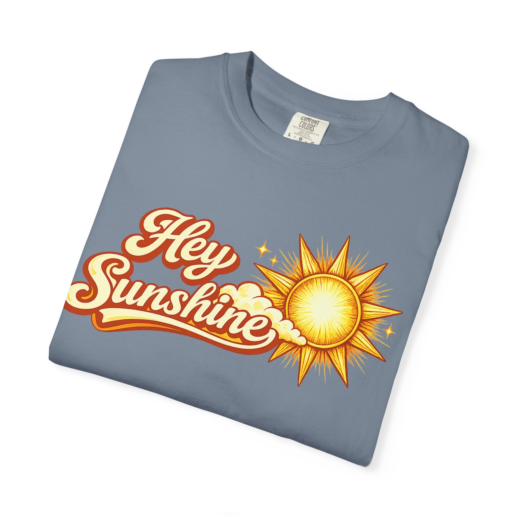 Hey Sunshine T-Shirt — Retro Sun Graphic Tee