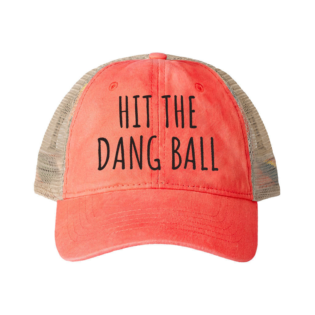 Hit the Dang Ball Women's Washed Mesh-Back Cap