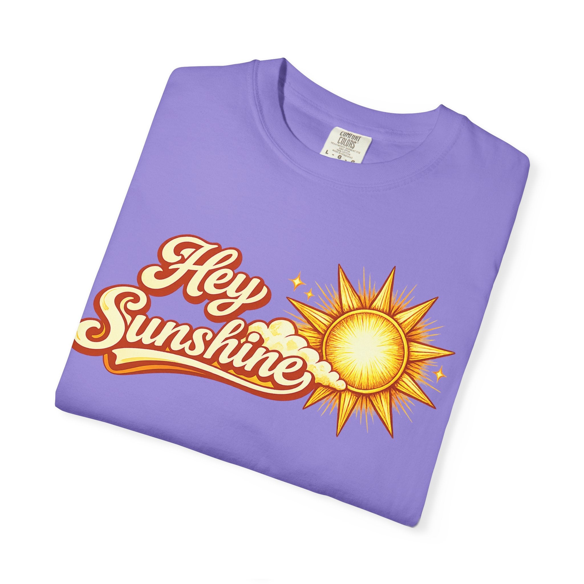 Hey Sunshine T-Shirt — Retro Sun Graphic Tee