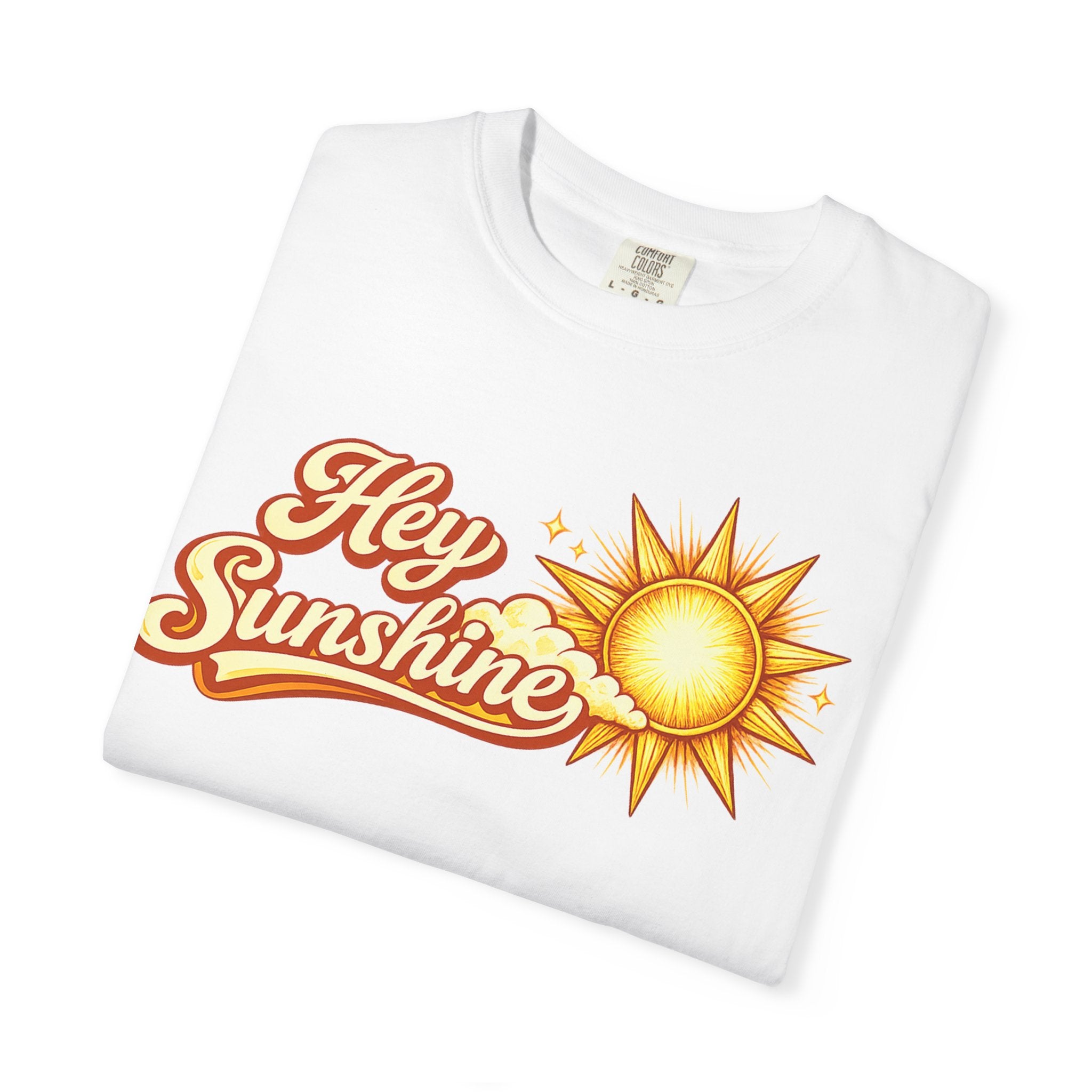 Hey Sunshine T-Shirt — Retro Sun Graphic Tee