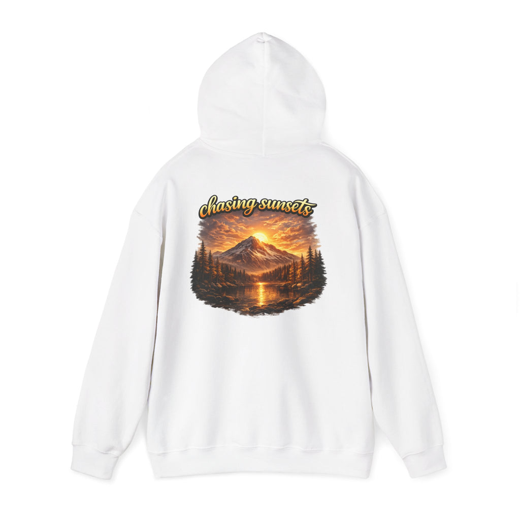 Sunset Mountain Hoodie – 'Chase Sunsets' Scenic Mountain Sunset Pullover
